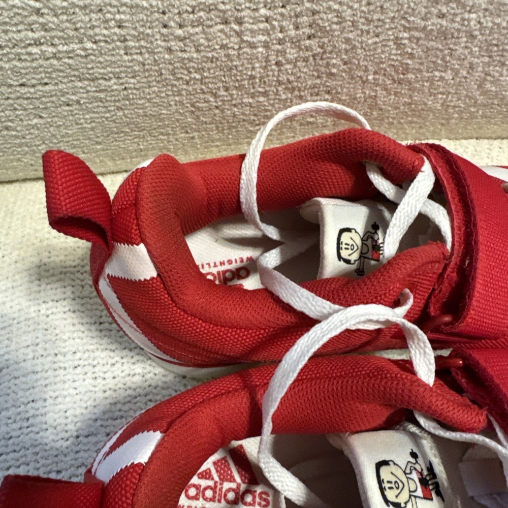 Adidas Powerlift 4 Japan EG5175 Weightlifting Shoes Men's Size 8 Red EUC - Picture 4 of 13